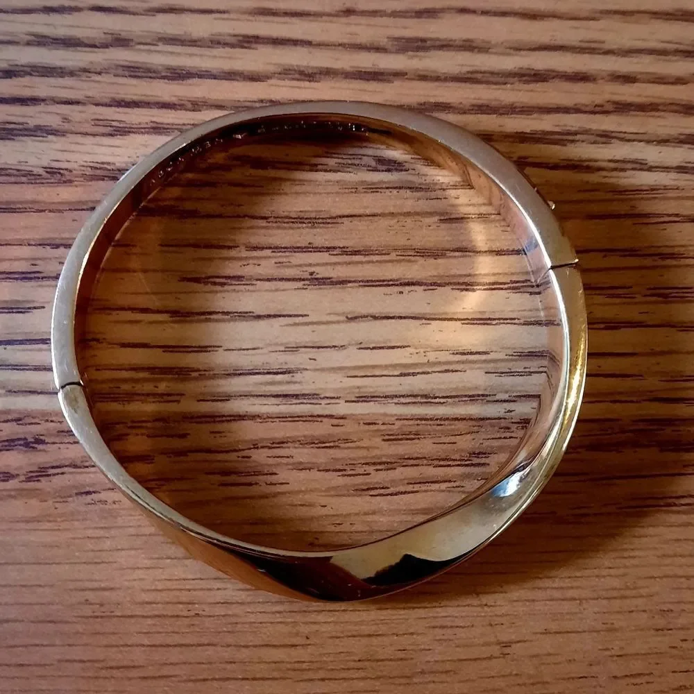 KATE SPADE ♤ Do The Twist Vintage Rosegold Hinged Bracelet MINIMALIST - Picture 4 of 9